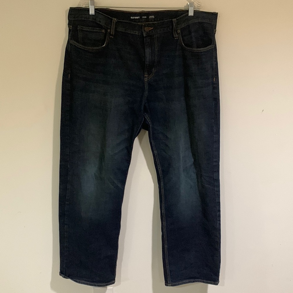 Old Navy Dark Wash Loose Fit Flex Jeans, mens size 40X32